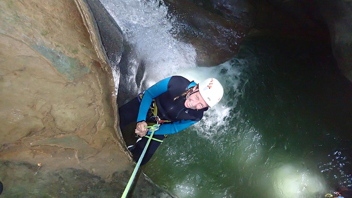 rappel dans le canyon de l'Alloix chartreuse