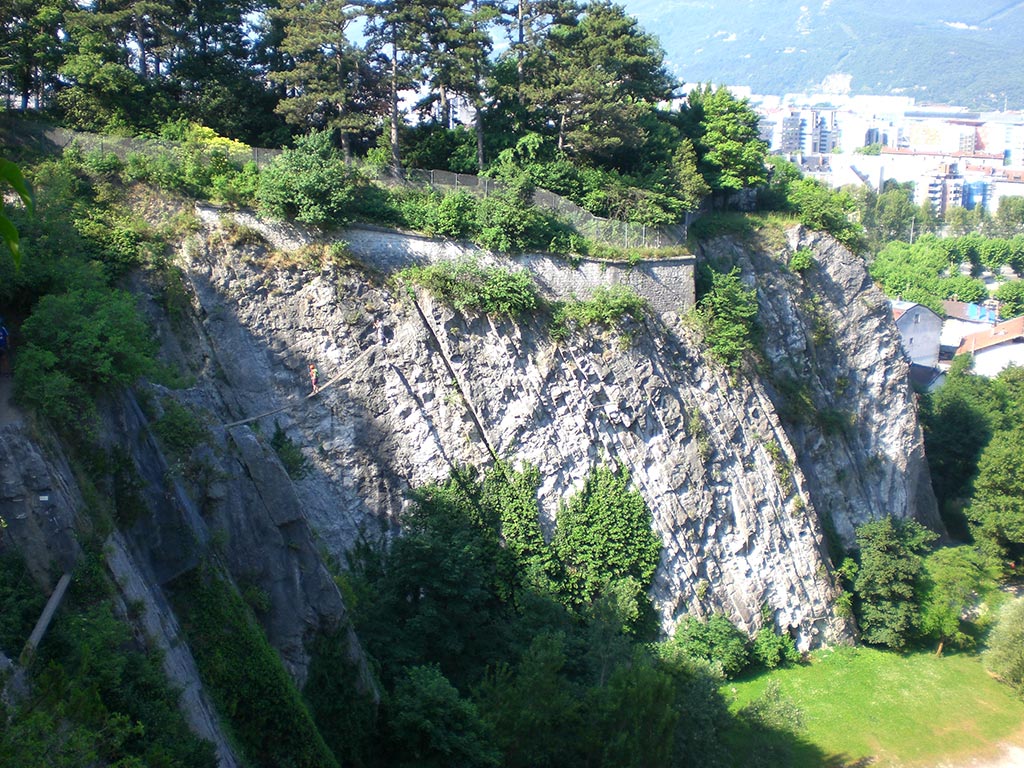 Via ferrata en Chartreuse, ici la Bastille près de Grenoble