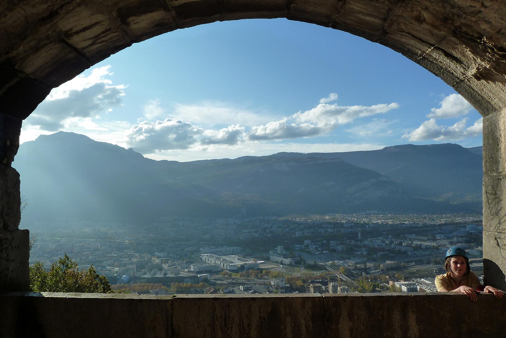 via ferrata Grenoble, fin de la Bastille