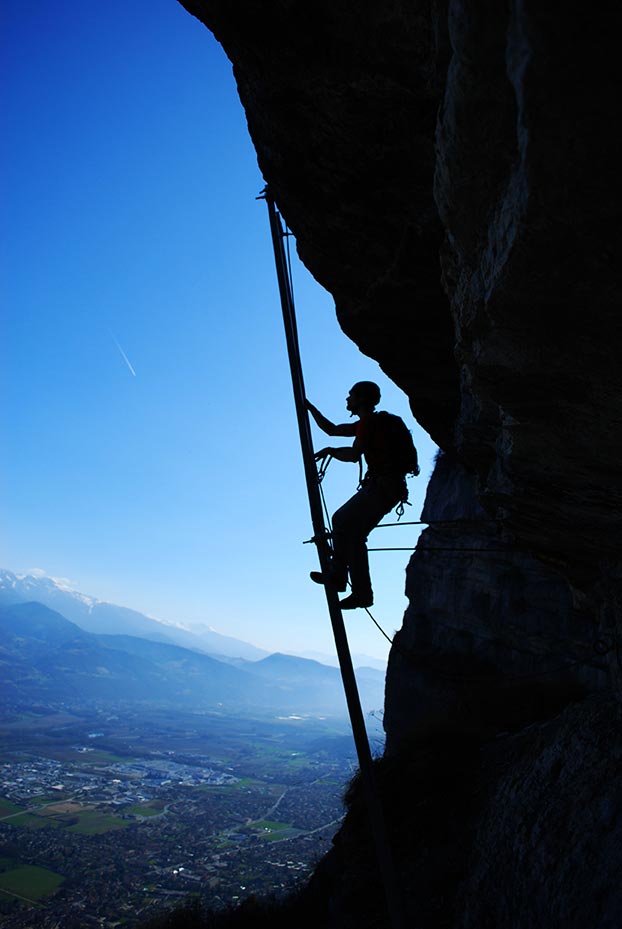 fin de la via ferrata de Crolles, proche de Lyo, et Grenoble