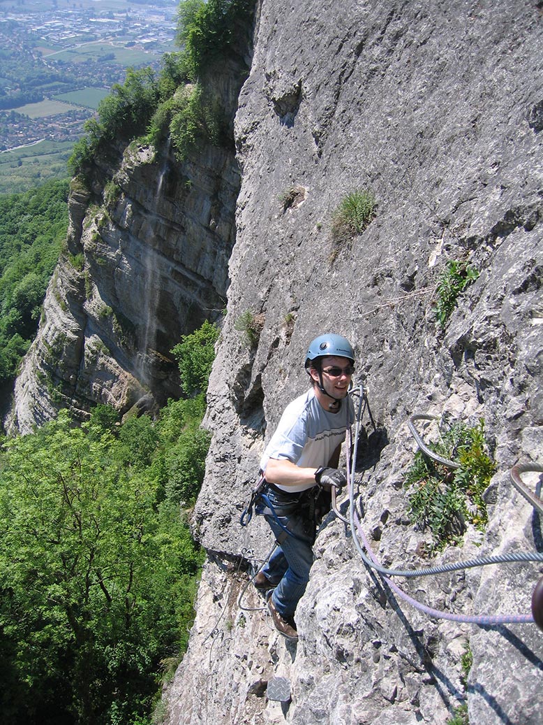 La via ferrata de Crolles, un parcpurs en chartreuse