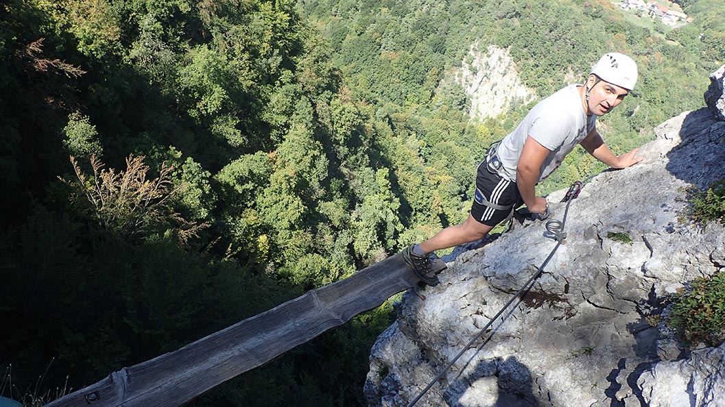 via ferrata proche de Grenoble, col du chat