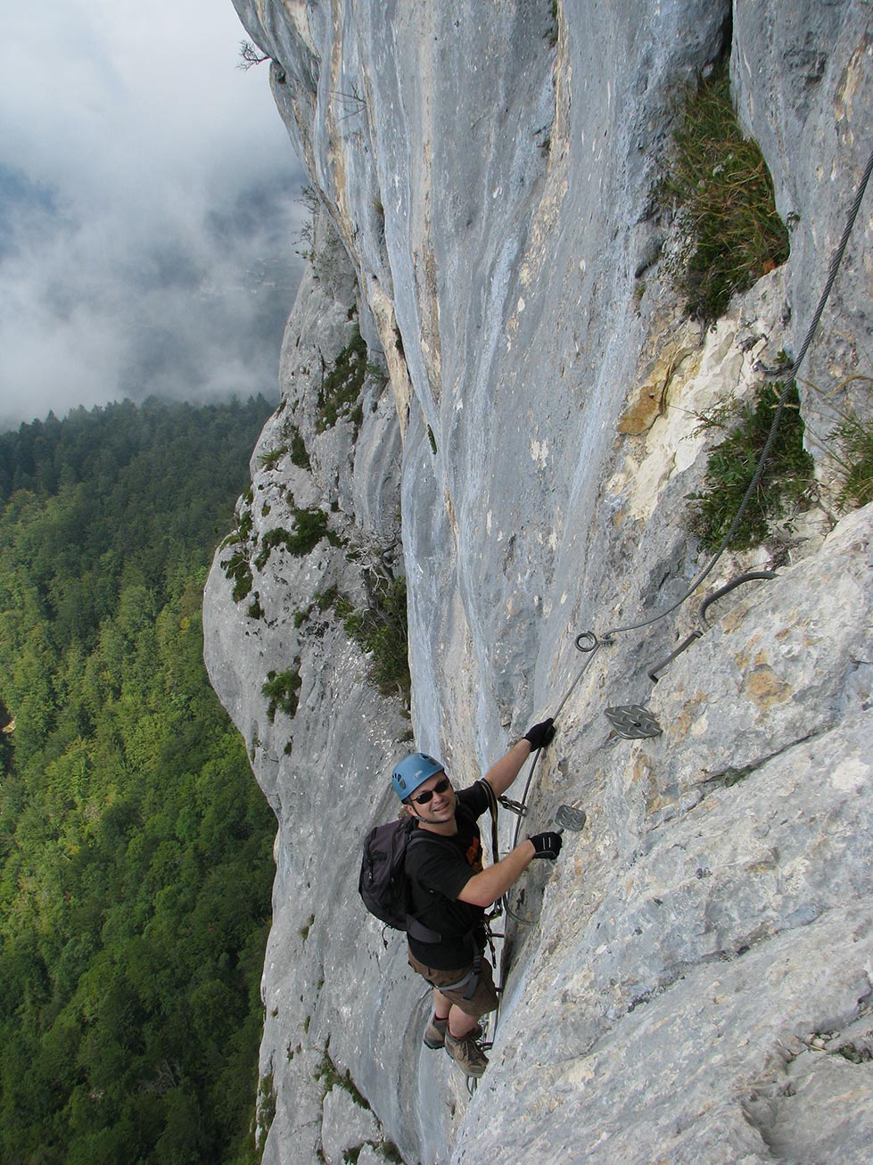 Belle ambiance en via ferrata proche de Grenoble