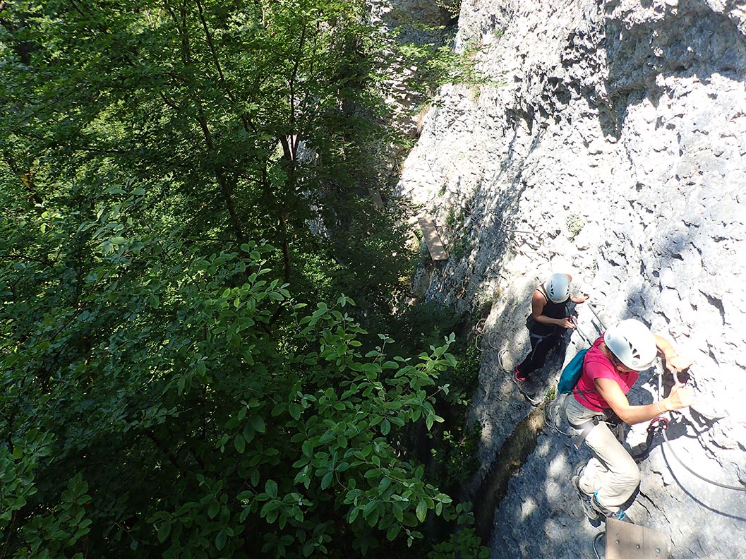 la via ferrata vers Crolles proche de Grenoble