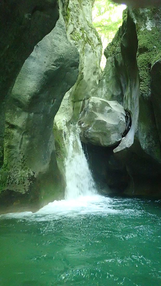 dernière partie en canyoning dans le vercors