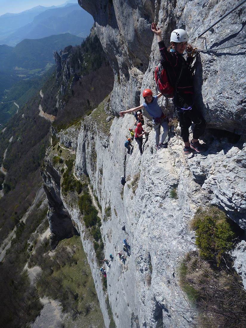 une belle via ferrata en stage vertico