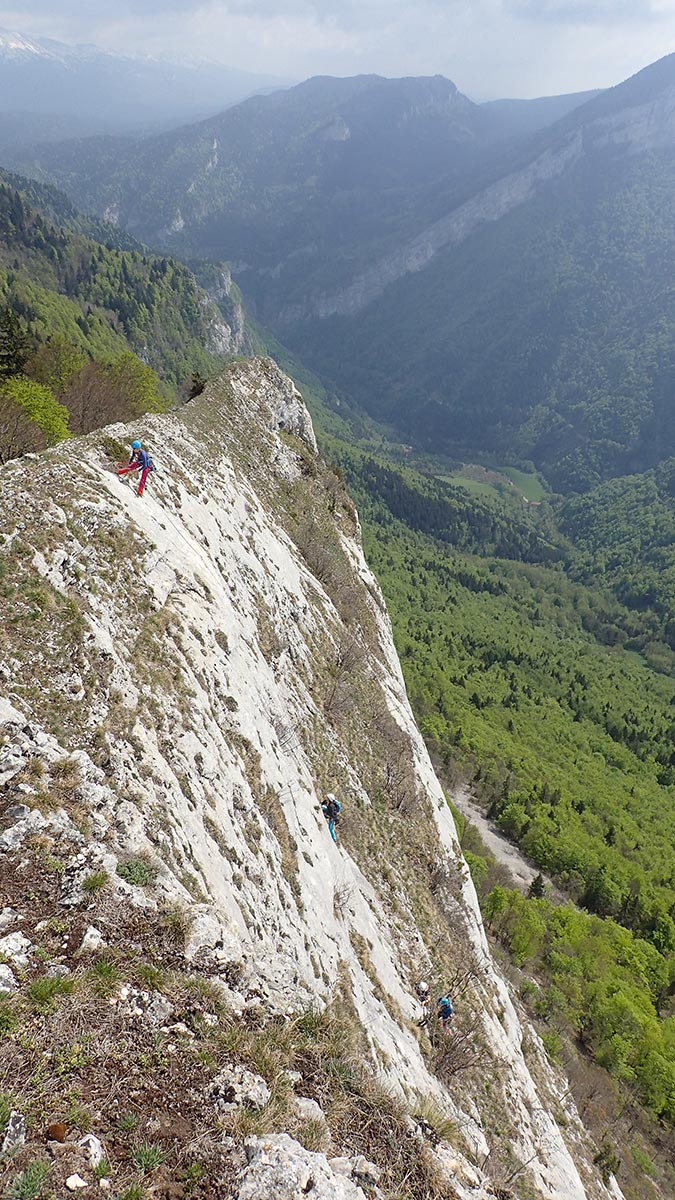 fin de la grande voie escalade