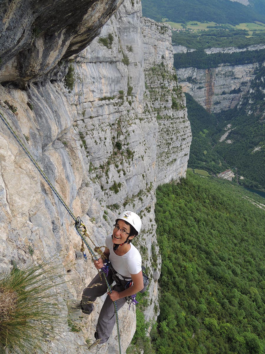 rappel escalade avec vertico