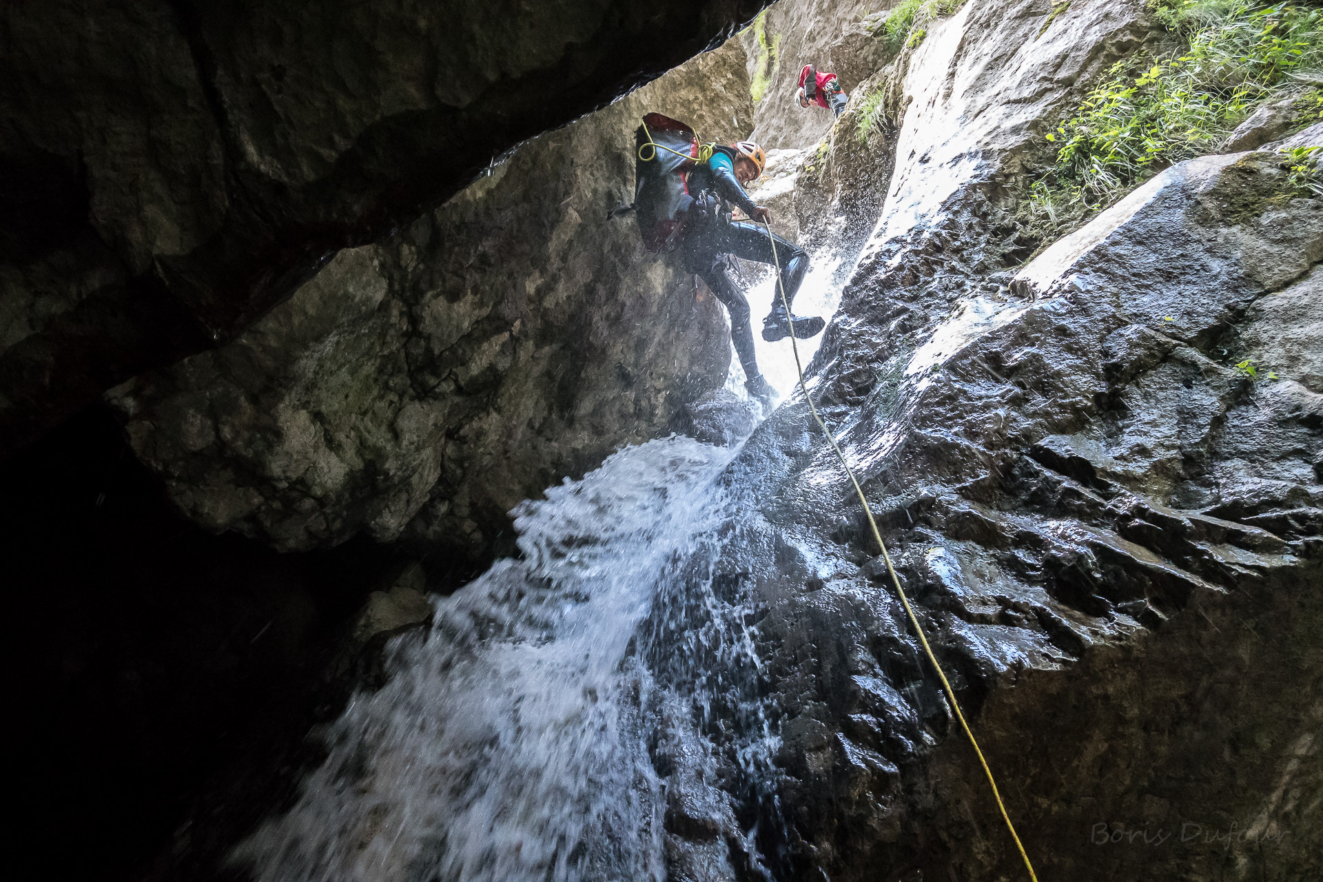 premier rappel du canyon des ecouges-vercors