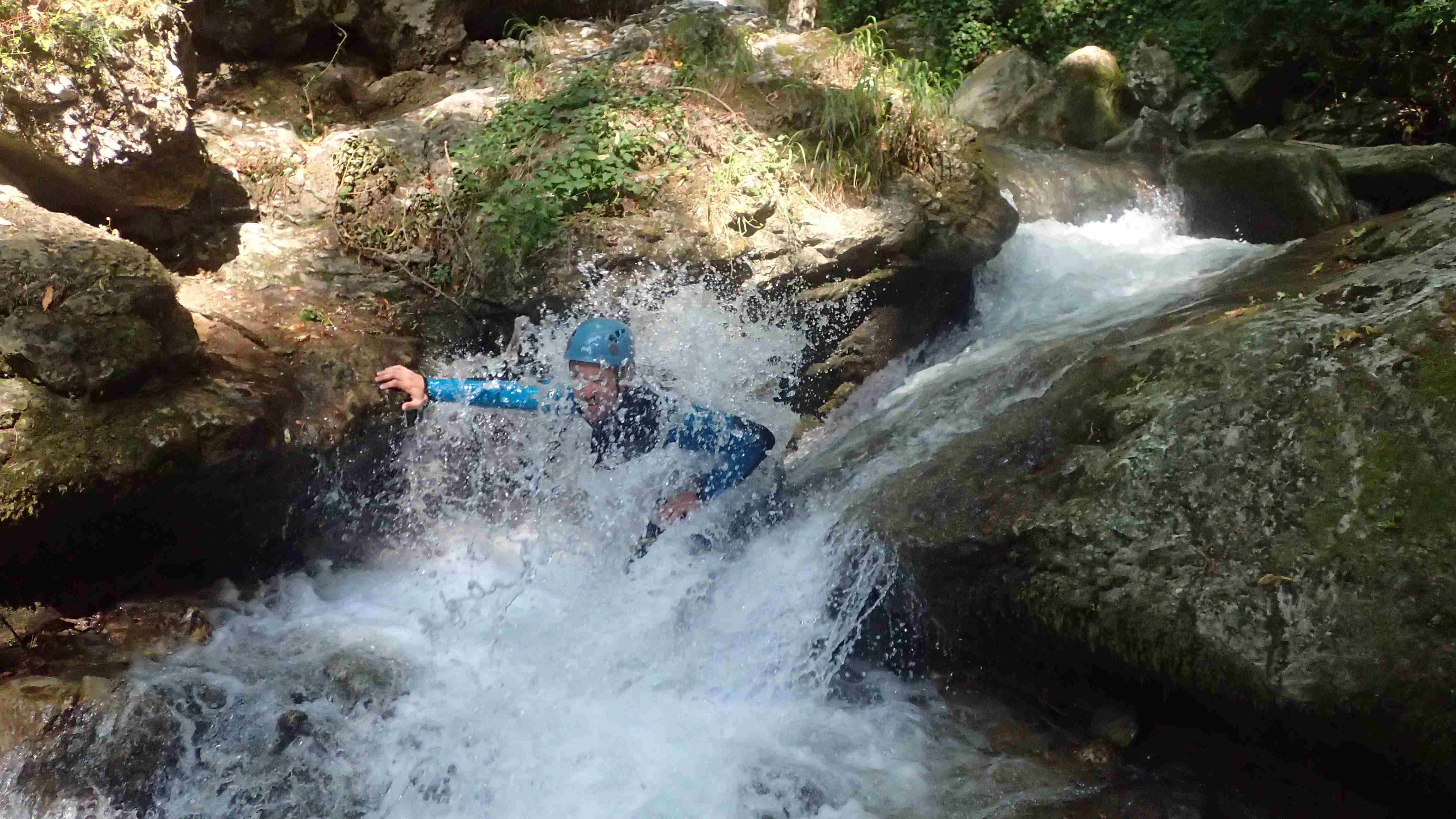 douche en canyoning Vercors