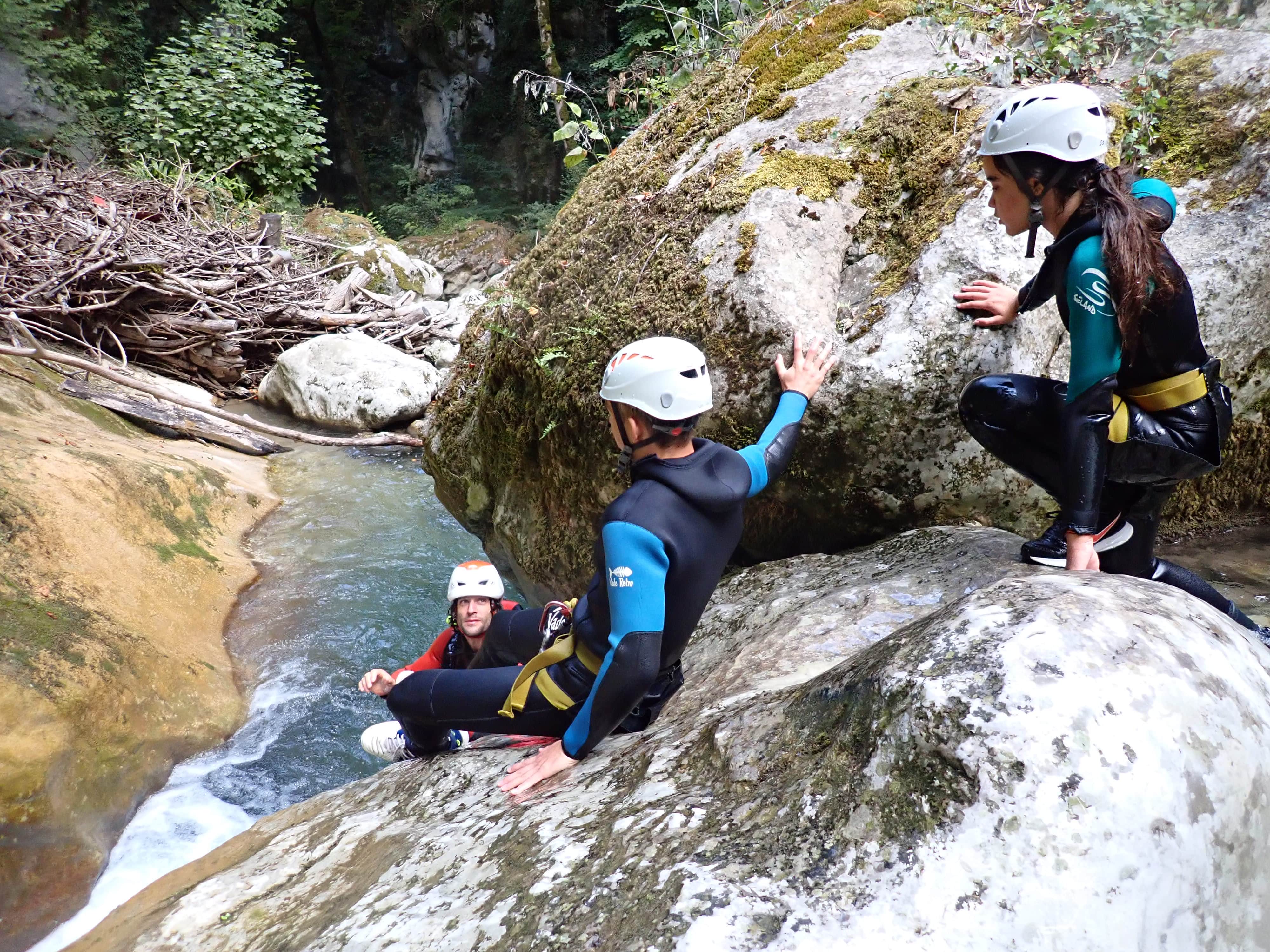 toboggan dans le canyon du Furon Vercors